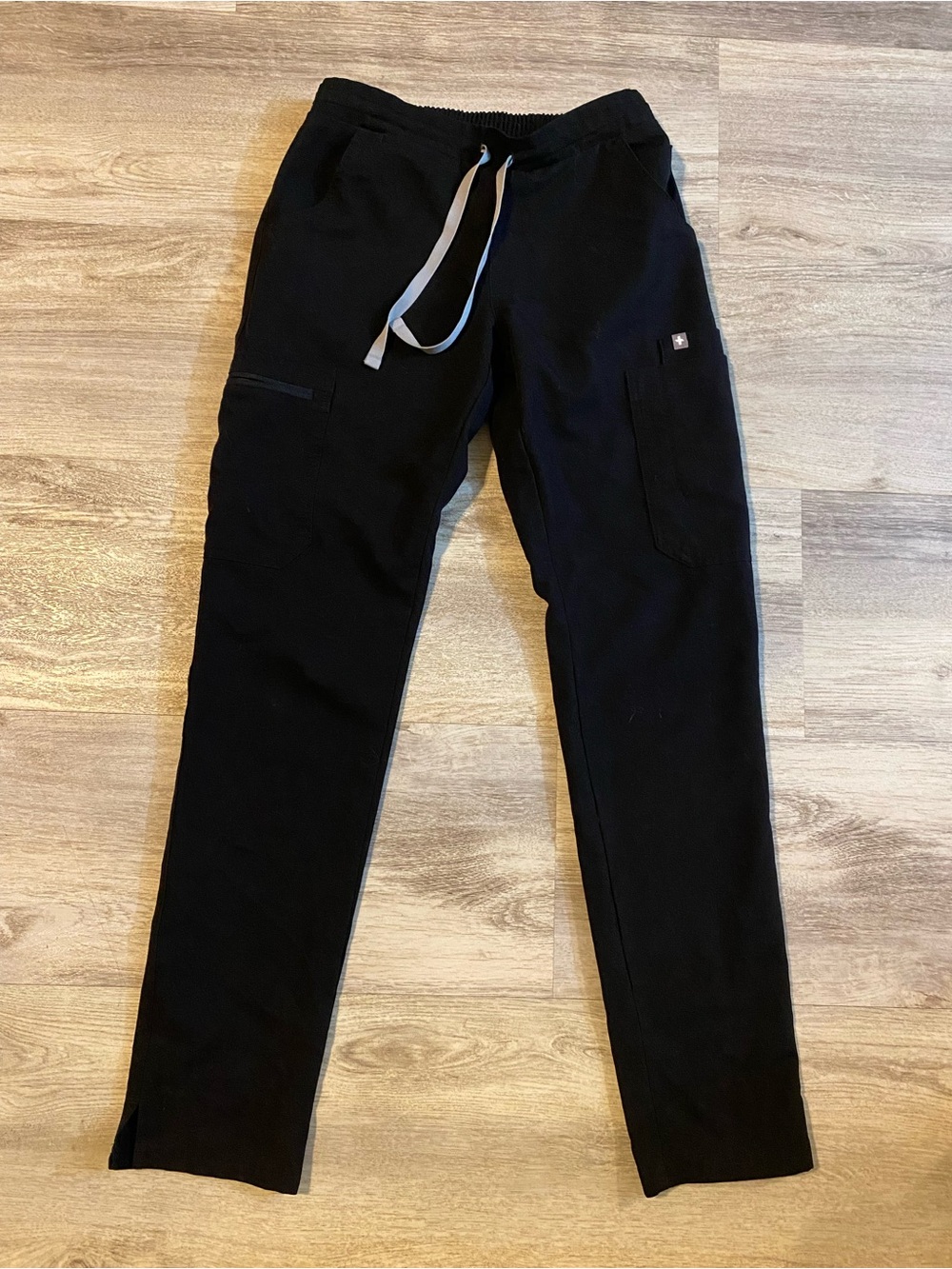 XXS Figs Black Scrub Pant Bottoms by Figs Yola High-Rise Joggers